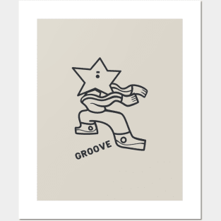 Weird Groove is the best. minimalist design for Friday vibes in black ink Posters and Art